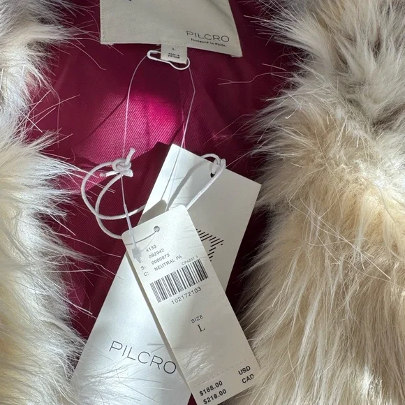 Anthropology, Pilcro Faux Fur Teddy Jacket - Cream and Brown - Picture 6 of 15